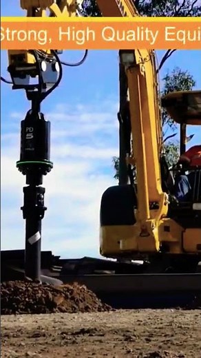 Mini excavator with auger attachment #Digga #Auger