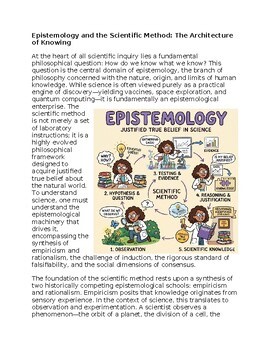 Epistemology in Scientific Method Reading Passage x 10 Questions