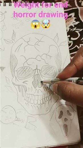 “99% horror drawing 😱 How to make a horror drawing #viral #art #edit #horrar #scary #funny 🤯🤩😱