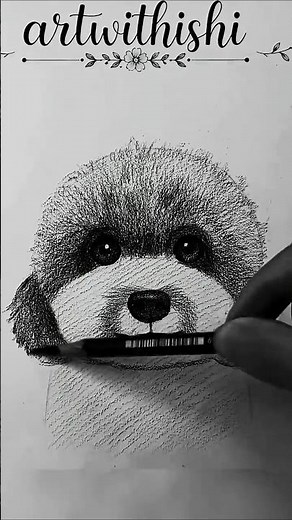 Cute Puppy Drawing That Looks Real #cutepuppy #shorts