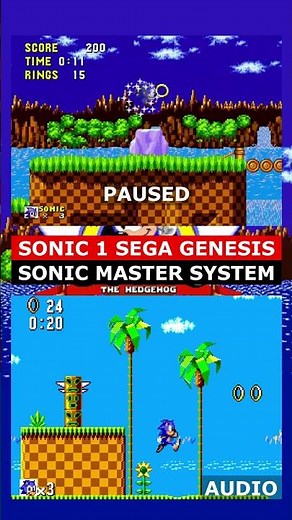 The Green Hill Zone // Sonic The Hedgehog 1 (Sega Genesis vs Sega Master System, 1991)