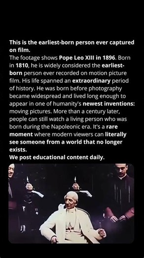 This is the earliest-born person ever captured on film.