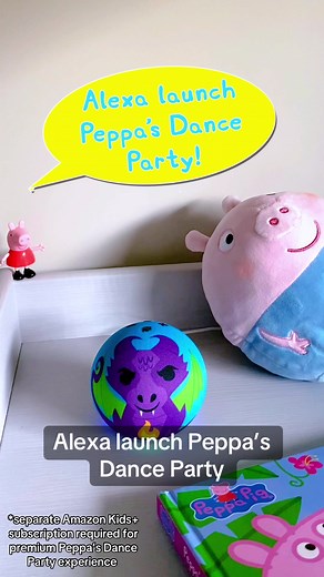 Join Peppa’s Dance Party on @Alexa Alexa Skill! 🕺 Listen to music, sing a song, and play games with your favourite bestie, Peppa! Available now. 🎉 #peppapig #alexa #amazonalexa