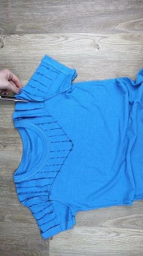 Easy Slashed Cold Shoulder Top Tutorial #shorts T-shirt Cutting