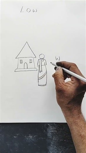 Easy landscape drawing for beginners.#Artwork#Short#Ytshort