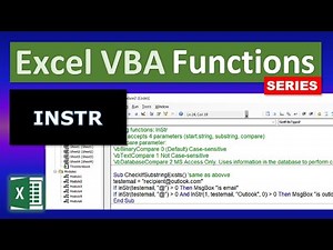 Excel VBA Functions: INSTR