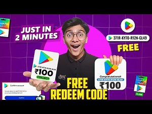FREE REDEEM CODES INSTANT 🤩 | ₹100 REDEEM CODE FREE | HOW TO GET GOOGLE PLAY STORE REDEEM CODES FREE