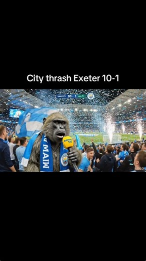 Baboon accuses Exeter City of match fixing after their 10-1 loss to Man City 😭💼🌴