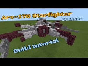 Minecraft Star Wars! 1:1 scale arc-170 Build Tutorial! (Survival friendly)