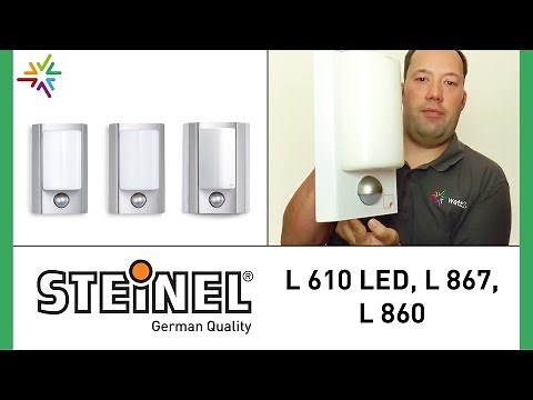 STEINEL L 610 LED, L 867, L 860 outdoor light [watt24 video no. 101]