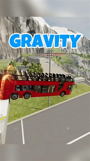 Bus vs Gravity on Every Planet 😲 #beamng #physics #shorts