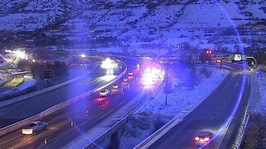 Utah Highway Patrol trooper struck by car on I-215 suffers 'moderate' injuries