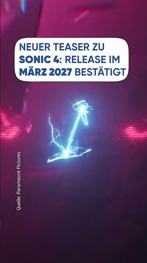 Sonic 4 zeigt neuen Teaser-Trailer – Release für März 2027 bestätigt