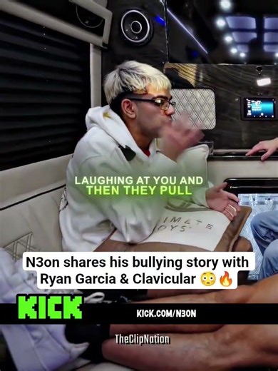 N3on shares his bullying story with Ryan Garcia & Clavicular 😳🔥 #n3on