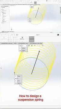 How to design a suspension spring in solid works #mechanical #suspension spring
