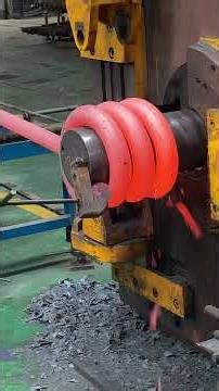 Inside the springs factory Oddly Satisfying Hot Coiling: Making Giant Springs 🤯 #industrial #process