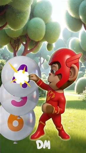Counting Fun With Superhero Monkey 🎈🔢 #kidssongs #counting #toddlers