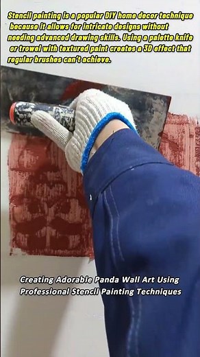 Creating Adorable Panda Wall Art Using Professional Stencil Painting Techniques