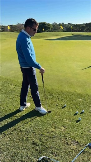 VERSATILITY OF RELEASE-1 (CHIP AND RUN) Here I am @qdlresort chipping down a long and very fast green. In order to get the ball close to the 4 pins I use the same Set-Up and Swing for a Release-1 and just swap the club I use. I know I say 60 degrees are for “Emergency Only”! But this first pin was so quick I decided to use my 60 to generate the most check spin to hold the slope. I switch to a 52 for the next spin to help it get to that pin. The 3rd pin is over a slope in the green so I switched 