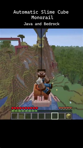 Automatic Slime Cube Monorail - Stop Using a Spear! - Java and Bedrock #minecraftsnapshot #minecraft