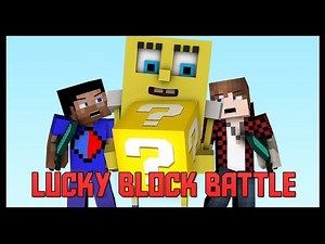 Minecraft Lucky Block SPONGEBOB Battle #1 with Vikkstar, PrestonPlayz & More!