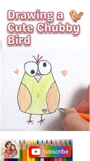 😂 Draw a Silly Bird 🐥🐦 Easy Tutorial #shorts