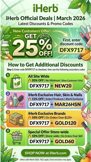 iHerb Discount Code March 2026! 🌿