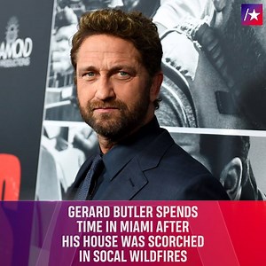 A week after his home was partially destroyed in the #WoolseyFire, Gerard Butler is spending time with friends in Miami. | Access