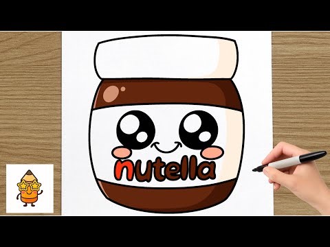 How To Draw A Cute Jar Of Nutella | Cute Easy Drawing Tutorial For Kids