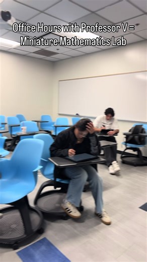 Not all office hours are the same. Mine run like a miniature mathematics lab — quiet focus, real problem solving, and students building confidence one concept at a time. If you’re not in my classroom but wish you were… you already are. Everything I teach in here, I teach online too. Math should feel rigorous — but never lonely. xoxo, Professor V #officelife #collegeprofessor #calculus3 #edutok #mathwithprofessorv