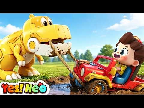 Ten In The Mud (Dino Version) | Learn Dinosaurs | Number Songs | Kids Songs | Yes! Neo