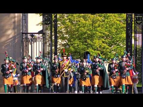 Irish Regiments Pipes and Royal Navy Mount Guard at Holyrood Palace on 16 May 2026