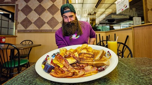 Man orders Canadian breakfast challenge at the same time I do | Canada ’22 ep.2 | BeardMeatsFood