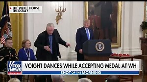 Actor Jon Voight dances up to the podium to accept his National Medal of Arts honor at the White House | Fox & Friends