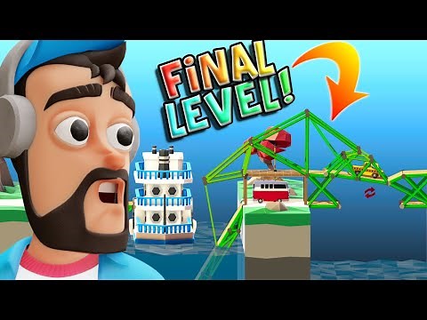 I BUILT A BRIDGE AND BEAT THE FINAL LEVEL! (Poly Bridge 2 Gameplay)