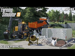 Demolishing house with VOLVO EWR 150E | Lawn Care on Ellerbach | Farming Simulator 19 | Episode 10