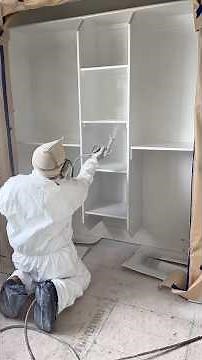 Spraying closet fast and easy. Using Scuff Tuff for the perfect closet pack! #scufftuff #closetpack