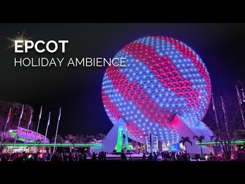 EPCOT Festival of the Holidays evening ambience | 4K