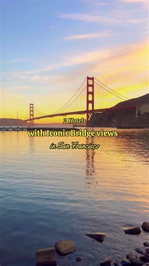 The only 2 hotels in San Francisco that have the best views of the iconic Golden Gate Bridge & Bay Bridge. 🌁 #foryou #sanfrancisco #goldengatebridge #baybridge #bayarea #california