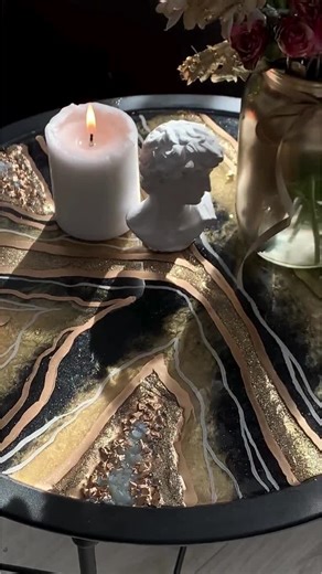 Round Epoxy Coffee Table, Black Metal Legs, Handmade Wood Resin Art Furniture - Etsy