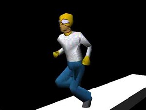 3D Homer Simpson Run Animation