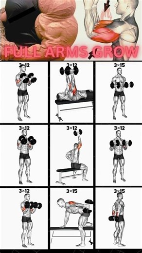 💪 COMPLETE ARM WORKOUT || #gymshorts #armworkout #bicepsworkout #armgains #bigarms #triceps