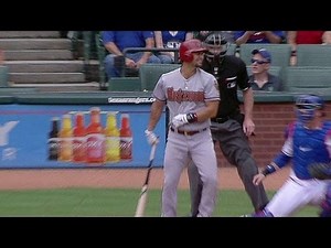 ARI@TEX: Chavez exits the game after an awkward swing