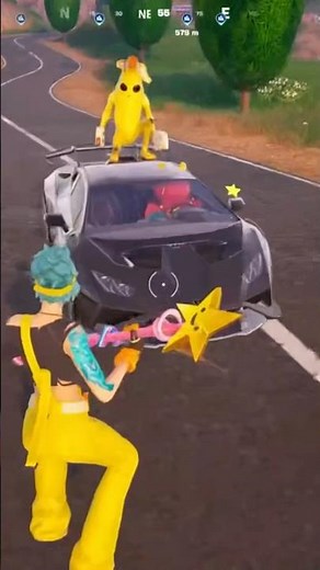 Apparently it's possible to use a pickaxe to attack an enemy in a car... #Fortnite #Shorts