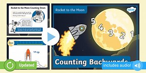 Rocket to the Moon Counting Backwards PowerPoint