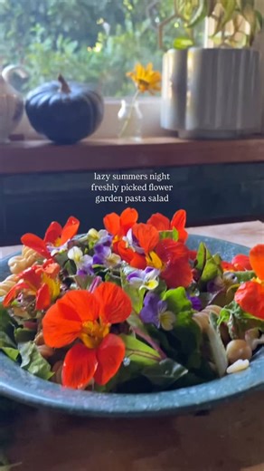 @bianca.rani.rose on Instagram: "My easy 12 min garden pasta recipe 🌸 With my home grown greens & edible flowers and @aztec.cuisine Hummix for protein, healthy fats and tasty spices! Spelt pasta Dollop of @aztec.cuisine Hummix - an all natural paste which is used to make your own hommus easily, yet works to add to everything! Reminds me of patè, yet it’s vegan! Tahini rich for high nutritional value! Dollop of Beetroot & almond purée Freshly picked garden greens: spinach, beetroot leaves, silve