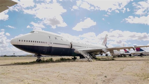 Aviation boneyard walkthrough featuring a mint TWA Boeing 747-100 at Pinal Air Park in Marana, Arizona.📹: SlavOG
