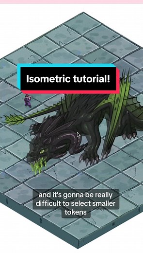 I really recommend trying isometric maps and tokens for your ttrpg game! Heres a quick tutorial on how to address one of the biggest issues with using isometric maps in a virtual tabletop. These tokens are available in my roll 20, linked in my bio! This video features my chromatic dragons set, as well as a map from my isometric tower rooms set, my dungeon tiles set, and a gnome bard from my isometric heroes series. #dungeonsanddragons #dungeonmaster #dnd #dndideas #dndtutorial #dndtiktok #isomet