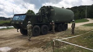 U.S. Army Reserve Soldiers in the 411th Engineer Brigade and 926th Engineer Brigade train on a M1977 Common Bridge Transporter, loading and unloading an interior bay bridge component during 12C Military Occupational Specialty or Bridge Crew Member U.S. Army Fort Leonard Wood Aug. 20, 2018. @302D Maneuver Enhancement Brigade U.S. Army Engineer Regiment | 412th Theater Engineer Command