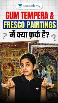 Gum Tempera vs Fresco Painting — UPSC Art & Culture in 2 Mins! #history